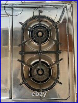 Wedgewood Stove Double Ovens Double Broilers Chrome top Four Burners and Griddle