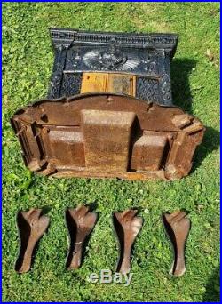 Wonderful Ornate Antique Victorian Cast Iron Peruvian Parlor Stove Wood Stove