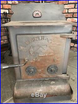 Wood Burning Fireplace Stove Cast Iron. All Nighter. 26 X 26 X 21
