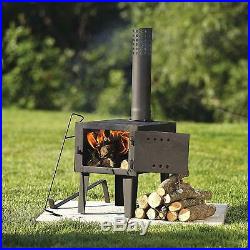 Wood Burning Stove Portable Outdoor Camping Steel Cooking Backyard Patio Porch