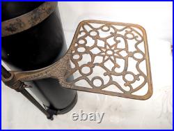 Wood Stove Pipe Warming Shelves Adjustable Trivets Antique 1869 Cast Iron