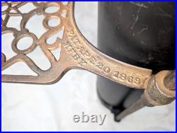 Wood Stove Pipe Warming Shelves Adjustable Trivets Antique 1869 Cast Iron