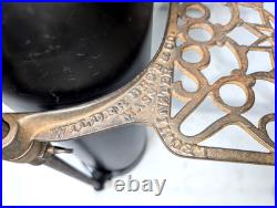 Wood Stove Pipe Warming Shelves Adjustable Trivets Antique 1869 Cast Iron