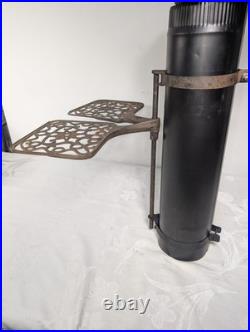 Wood Stove Pipe Warming Shelves Adjustable Trivets Antique 1869 Cast Iron