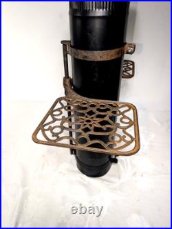 Wood Stove Pipe Warming Shelves Adjustable Trivets Antique 1869 Cast Iron