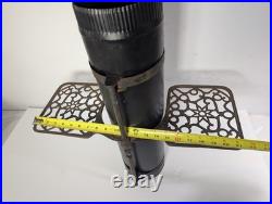Wood Stove Pipe Warming Shelves Adjustable Trivets Antique 1869 Cast Iron