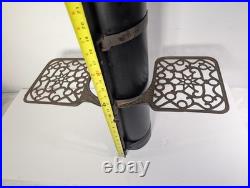 Wood Stove Pipe Warming Shelves Adjustable Trivets Antique 1869 Cast Iron