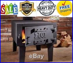 Wood Stove Rustic Camp Hunt Cabin Cast Iron Portable Heat Cook Shop RV Outdoor