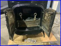 Wood burning stove, Vermont Castings Intrepid II cast iron small wood stove