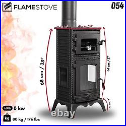 Woody Cast Stove tih Oven, LUXURY Wood Burning Stove, 753.47 ft², 176.36 lbs Woody Cast Stove tih Oven, LUXURY Wood Burning Stove, 753.47 ft², 176.36 lbs