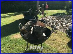XXL Kadai Fire Pit BBQ Wood Burner Garden Camping Stove Planter Pot 56cm 22