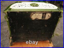 X Rare 36 Enamel Cast Iron Ornate Stove Gas Radiator Case 4 Doors Cupids